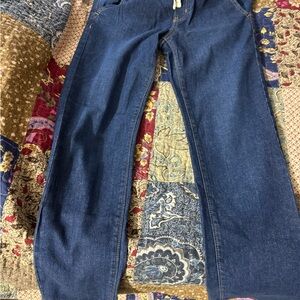 Straight leg elastic waistband jeans size 10/12 large boys
